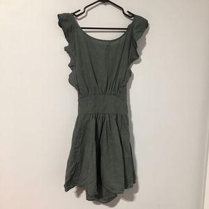 Free People Women’s Ruffle Tie Back Linen Dress Size XS